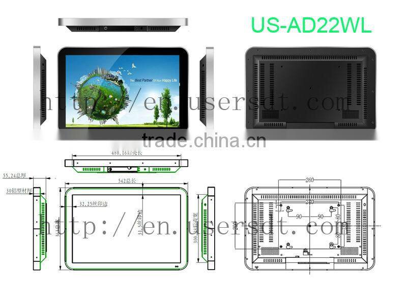 22 inch Wall Mount Touch Panel LCD Advertising