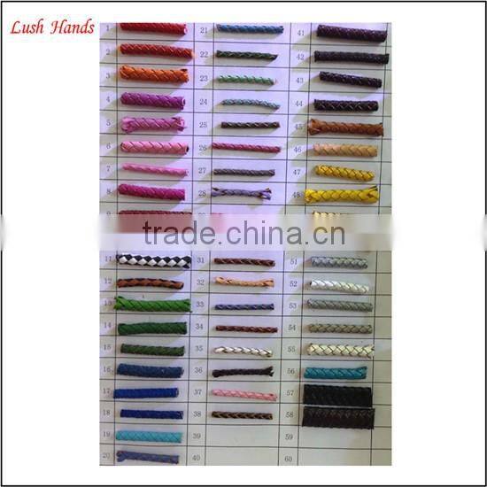 5mm buff flat leather cord for shoelace