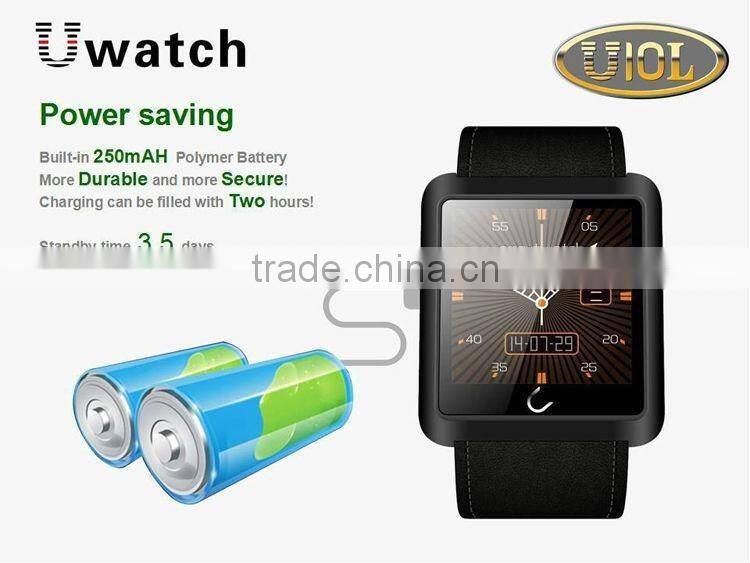 2015 New U Watch U10L Anti-lost Bluetooth Smart Watch Luxury Sports SmartWatch For iPhone 6 5 5S IOS Samsung S5 Note 4 HTC