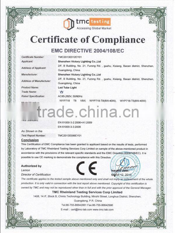 6ft 45W cooler door V shape led tube light Integrated led freezer light