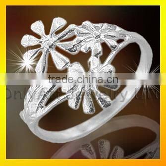 Fashion lots sterling silver rings 2016 new design women fancy rings