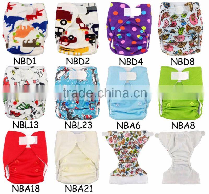 Super soft suede cloth baby diaper washable Magic tape newborn cloth diaper