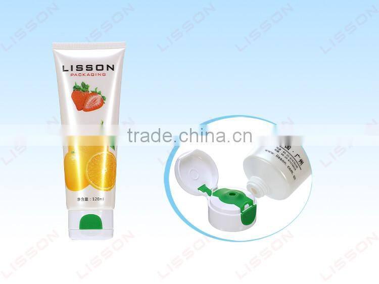 70-180ml Press Rubber Double-color Flip-top Cap CC Cream White Cream PE Tube