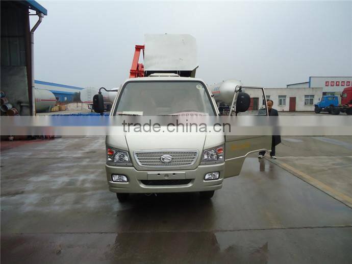 1-2 tons FOTON mini rubbish truck, side lift garbage truck for sale