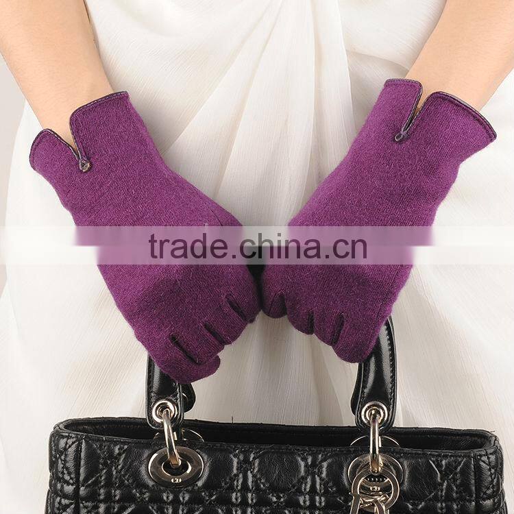 Weather Tight Stylish Girl Casual Wool Gloves In China