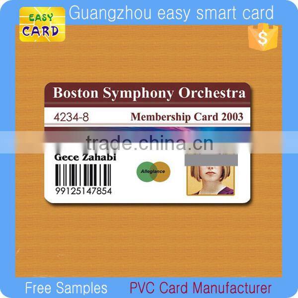 Customized printing rfid EM4200 school student id card with barcode