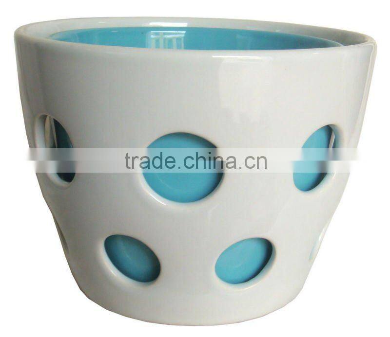 indoor ceramic vase set pot with butterfly beauty design
