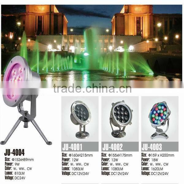 Best quality hot sell u18pcs*1w RGB nderWater led fountain lamp, Landscape swimming pool lights