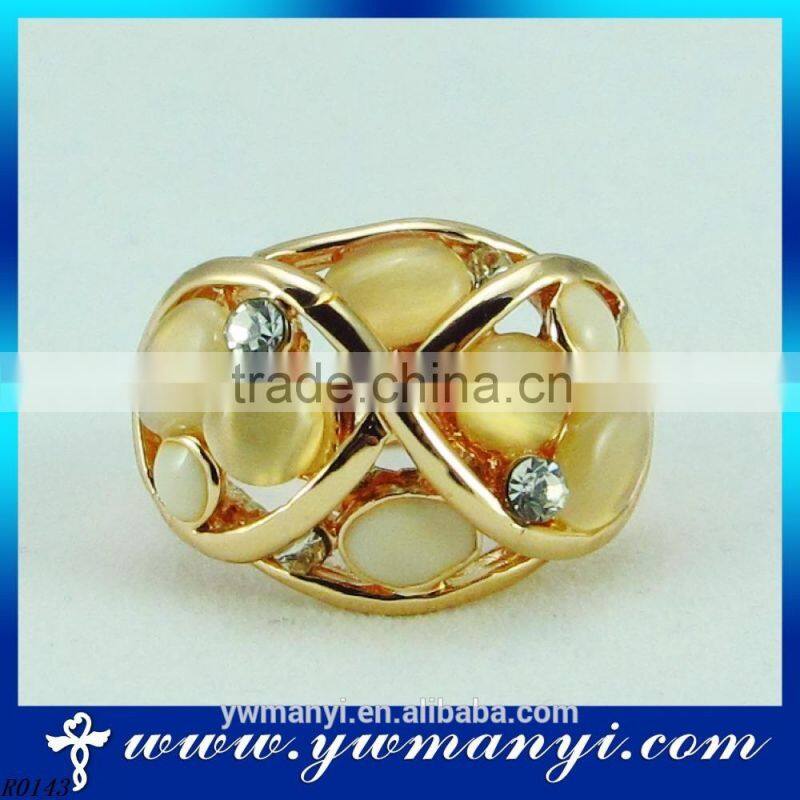2016 New design DIY charm beautiful and high quality jewelry orange gemstone ring for men R0143