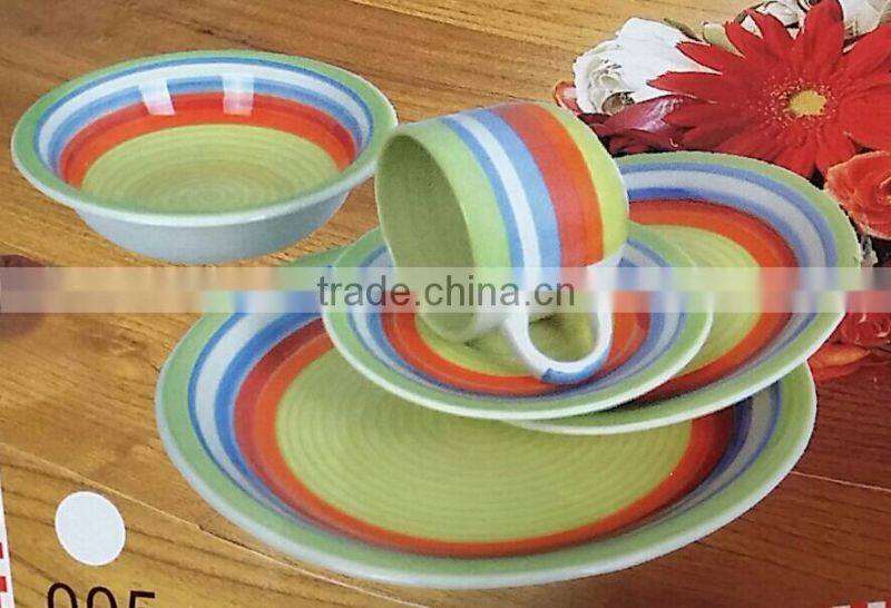 30 pcs hand-painted ceramic stoneware dinnerware set, 30pcs ceramic dinner set for chile