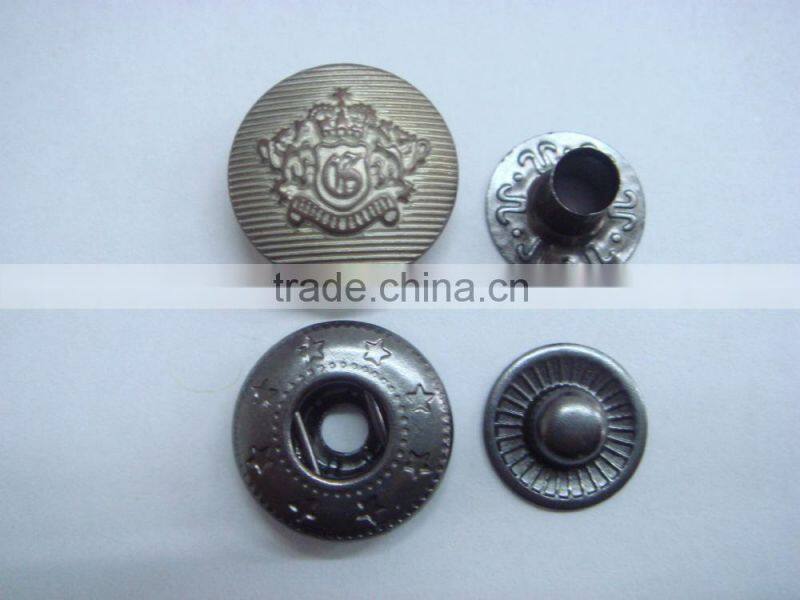 15mm army used good quality stainless steel snap button
