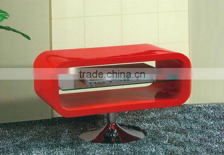 High glossy painted glass lcd TV stand