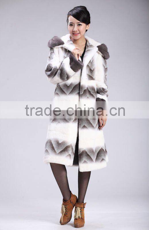 prited beautiful rex fur coat