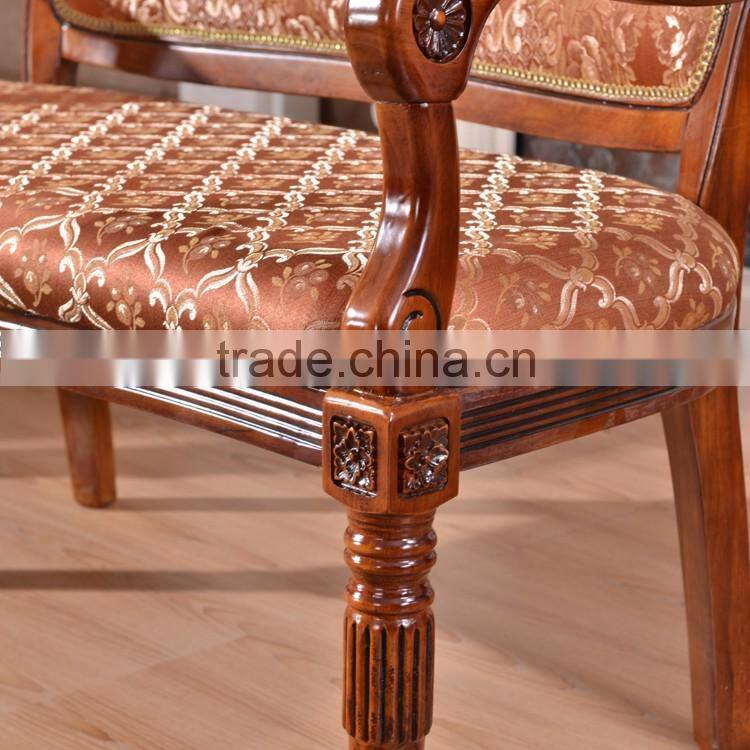 European new design wooden chair frame 2 seat rest recliner chair