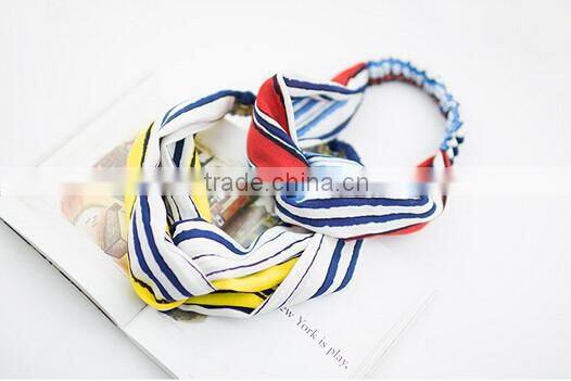 >>new Design fashionable cute girls hair accessories stripe headwraps/