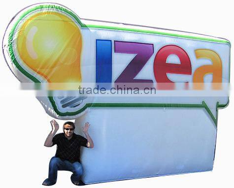 custom shape logo wall inflatables outdoor advertising
