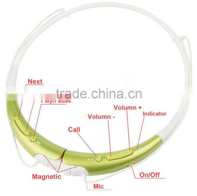 2014 newest design necklace sport wireless bluetooth headset for LG HBS-800