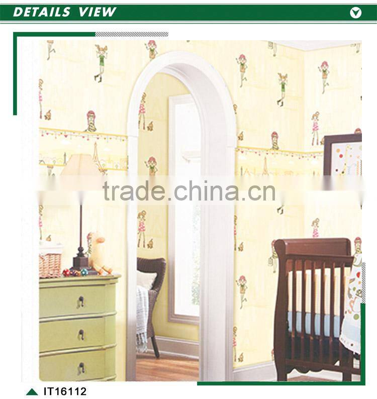 on sale printing non woven wallpaper, for kids princess wall mural for kids room , decorative wall covering ideas