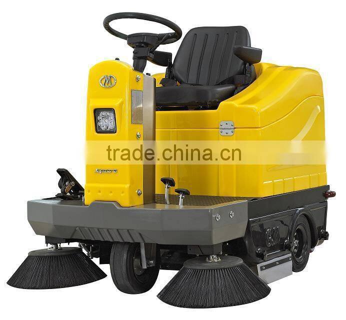 Industrial warehouse ride on floor sweeper,automatic battery floor cleaner