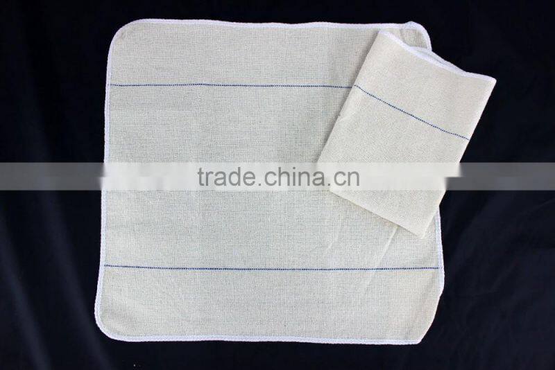 china factory wholesale white kitchen tea towels with stripe border