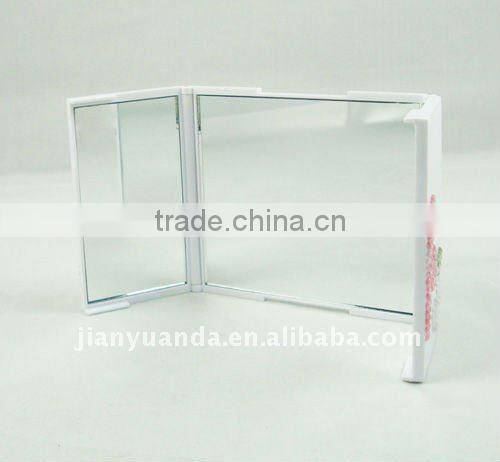 beautiful plastic folding table top cosmetic mirror with crystal