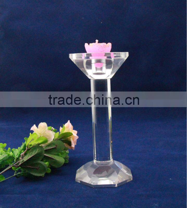 2015 beautiful decoration crystal candle holder