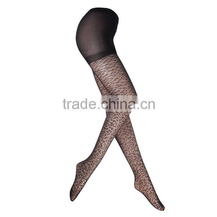 Hot Sell Sex Leopard Jacquard Pantyhose Tights