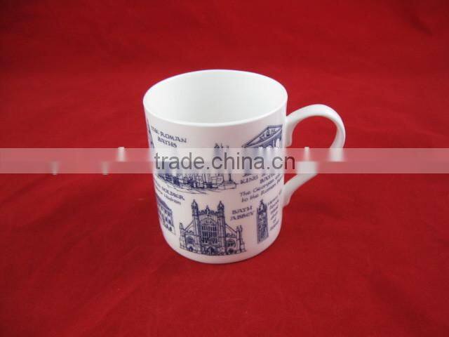 YF15035 ceramic soup cup with spoon