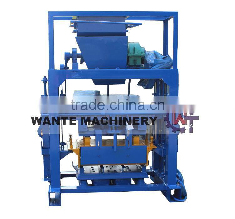 WANTE BRAND QT40-1motor engine manual block machine for small business