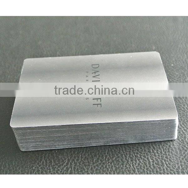 high end silver playing cards for advertising promotional gift casino wholesale
