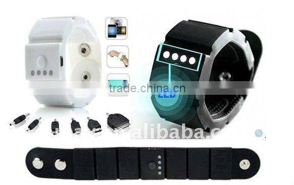 2014 New Mobile charger Wrist Power Bank for iphone smartphone 1500mAh