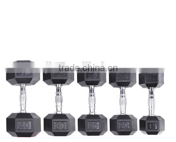 high quality PU Encased Solid Hex Dumbbell