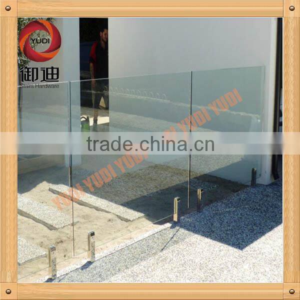 indoor house uesd modern staircase glass railing