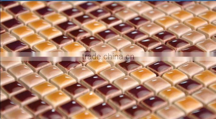 green min10*10mm glazed pool ceramic mosiac for swimming pool