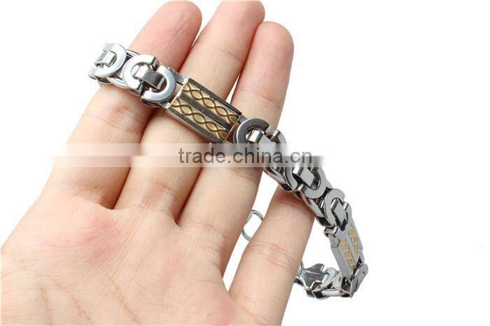 Factory latest design punk style permanent men bracelet stainless steel jewelry
