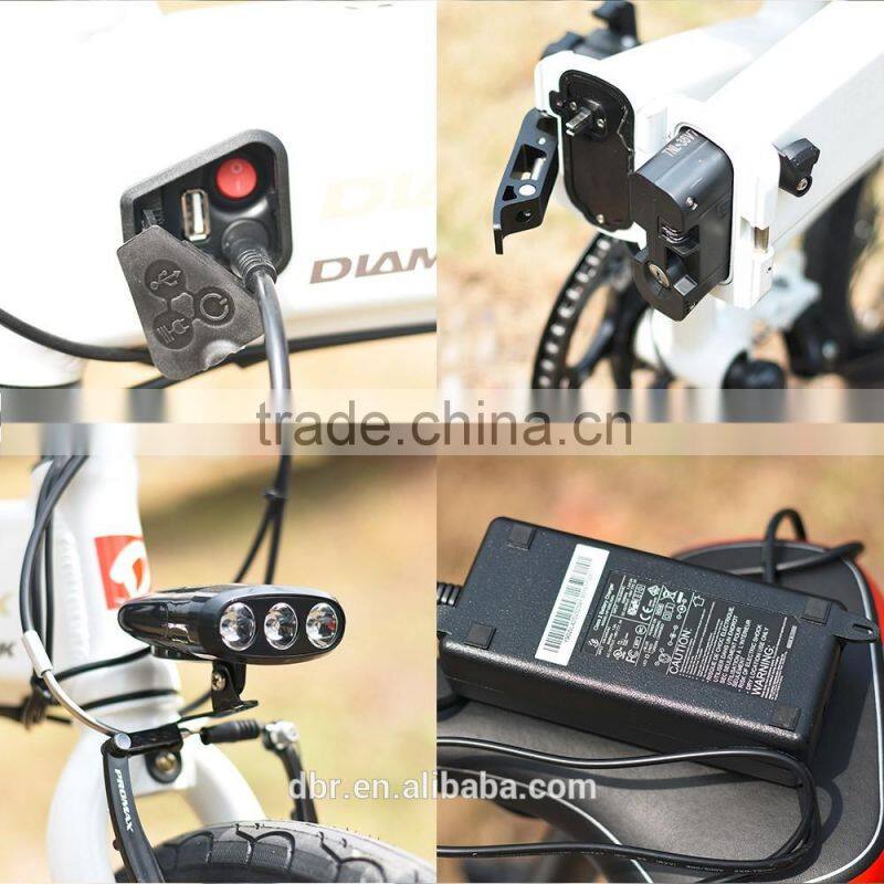 Diamondback electric folding bike(hidden battery) with 8fun rear motor