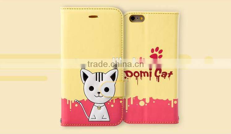Lovely Cats Pattern Mobile Phone Case Flip Wallet Phone Case For iPhone 6
