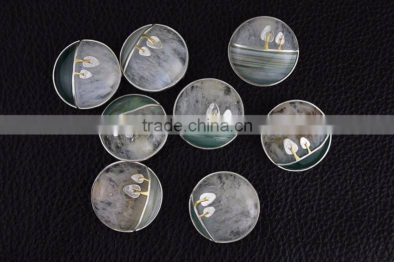 2016 China Style Plants On The River Side 925 Sterling Silver Agate Necklace Pendant for Women Fashion Necklace Jewelry