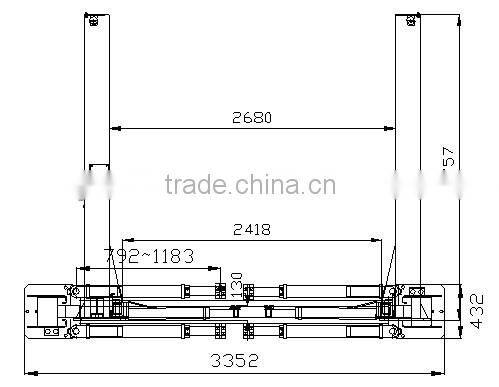 Two Post Floor Plate Hydraulic Lift