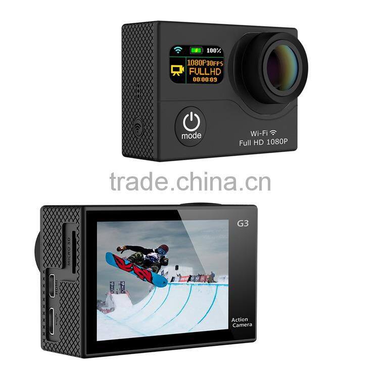 China Factory Supplier Cheap 1080P Full HD Dual Screen Outdoor Sport DV Camera