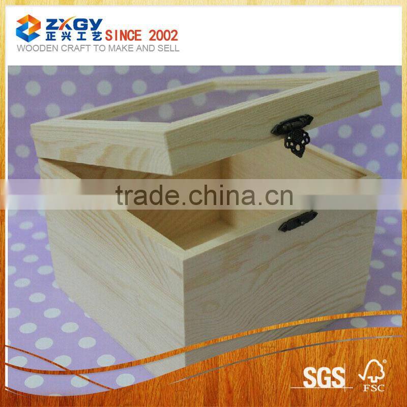 Wooden Storage Box Natural Unfinished Wooden Storage Box