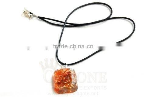 Lapis Lazuli Orgone Rounded Square Pendant
