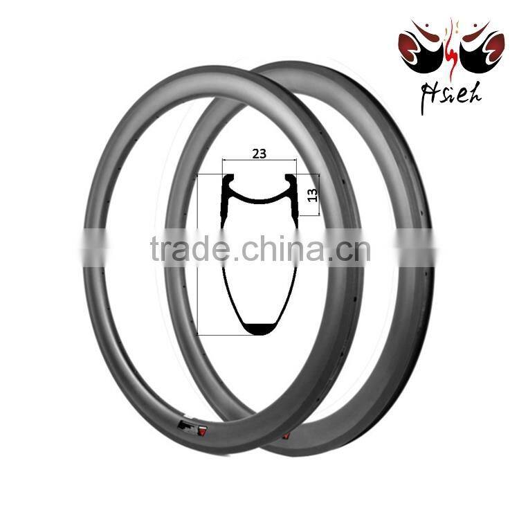 High Promotion 50mm carbon clincher rims clincher carbon wheelset, 50mm carbon clincher rims 23mm width bike rims for sale