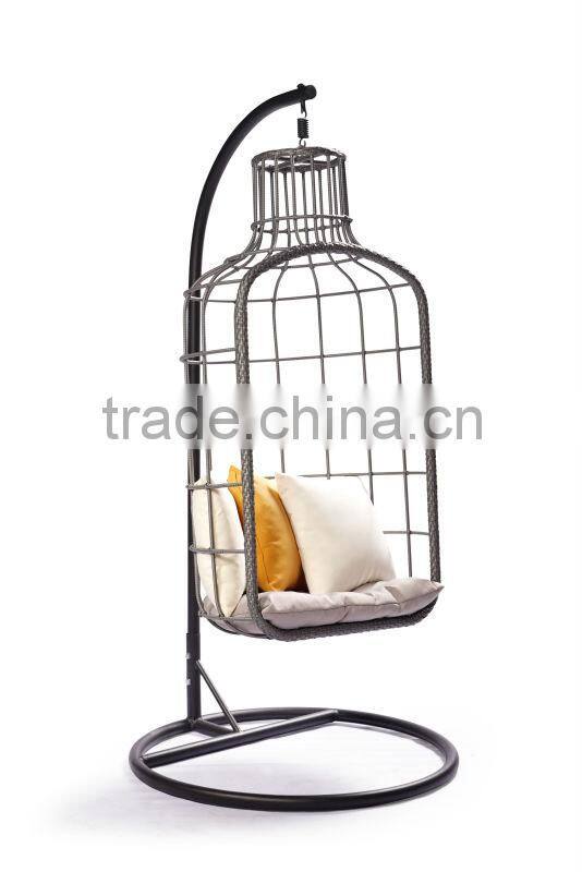 Modern and popular PE rattan swing chair