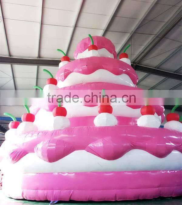 Happy birthday inflatable cake model for decoration/advertising