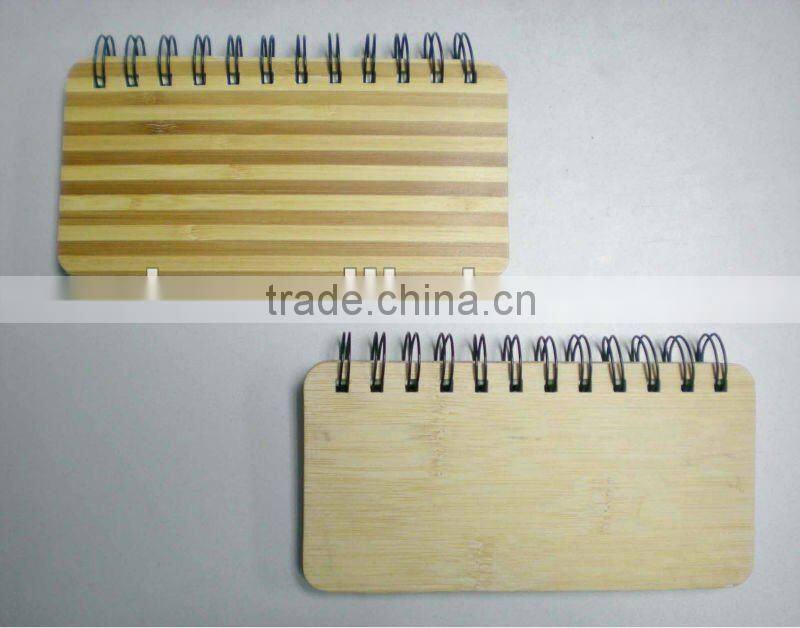 New design bamboo notepad with spiral