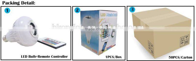 12W RGB LED Bluetooth speaker light dimmable