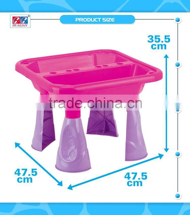 Funny Girls Summer Outdoor Game Toy Sand And Water Table In Pink With 15 pcs of Accessories Kids Sandbox