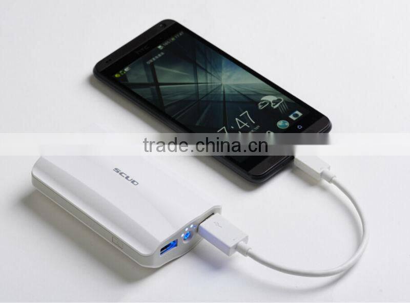 SCUD portable charger power bank 6600 mAh with Lithium polymer cell