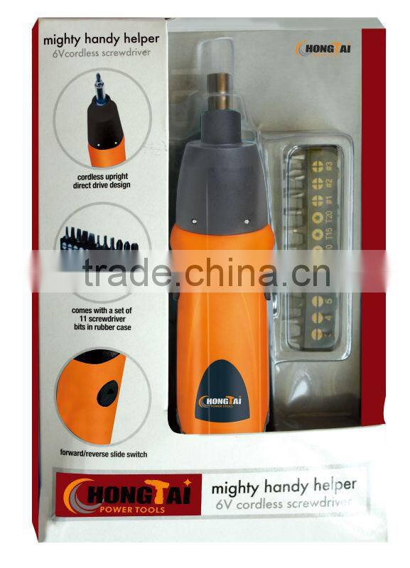 6Volt Cordless Screwdriver with AA battery in cheapest price